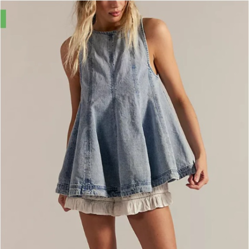 NEW! Host Pick!❤️💙❤️Free People Cassius top ONLY NO SHORTS - Picture 1 of 5